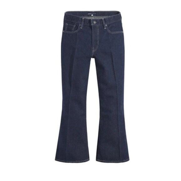 Levi's  Crop Flare Jeans 31 Dark Wash  Made in Japan Made and Crafted NEW - Picture 4 of 12
